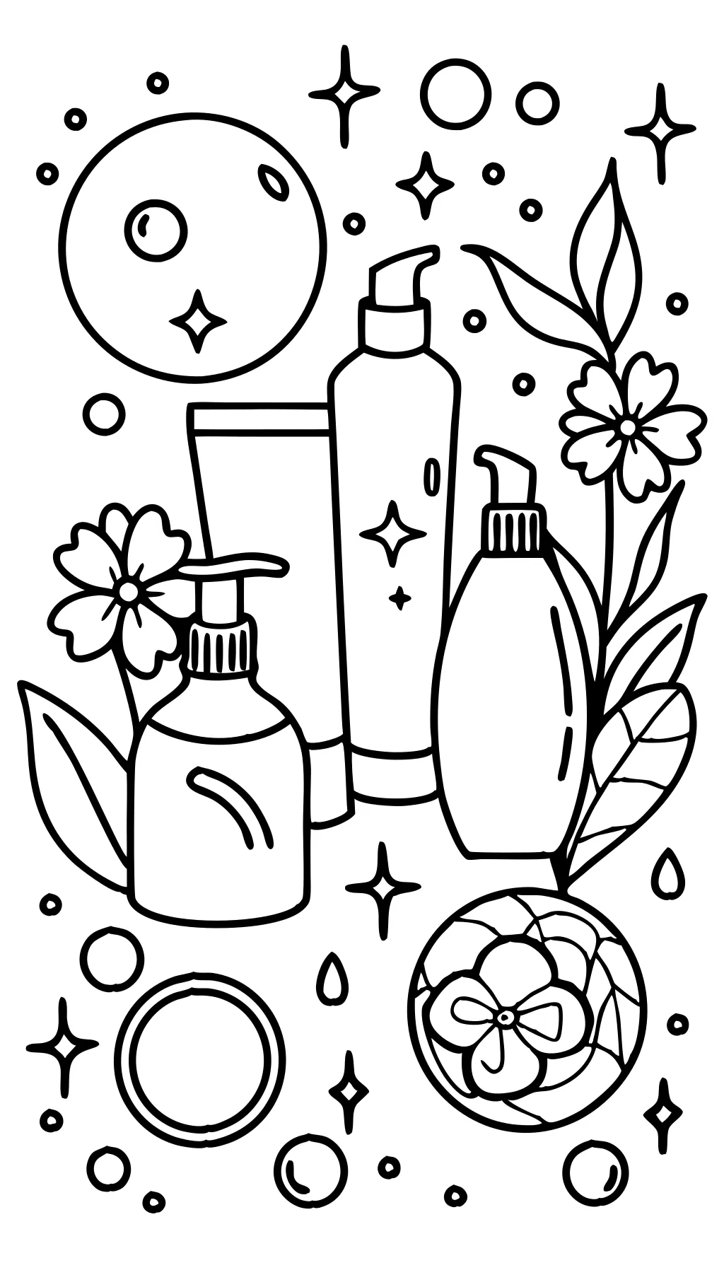 bubble skincare coloring page